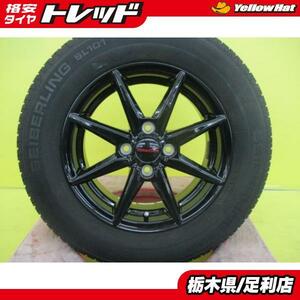 ノート フリード フィールダー 未使用 ヒューマンライン 14インチ 5.5J +43 4H100 中古 セイバーリング185/70R14 set NZE141 E12 GB3