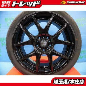 ノア ヴォクシー 新品 共豊 シュタイナー SL5 18インチ ホイール エルグランツEG1 SK10 225/40R18 未使用 夏タイヤ 4本 セット