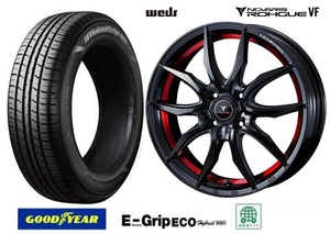 取寄せ品 新品4本SET WEDS ローグVF グッドイヤー EG01 165/55R14インチ ML21系 ルークス モコ オッティ H04系 ピノ EKワゴン トッポ