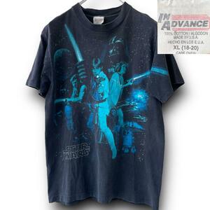 90s STAR WARS スターウォーズ フォト プリント Tシャツ size XL USA製 ヴィンテージ カットソー シングルステッチ