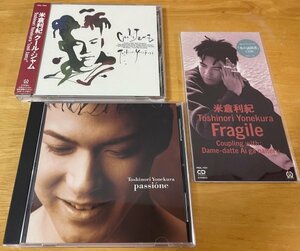 * Yonekura Toshinori CD3 листов ①Cool Jamz [PICL-1100]②Passione SAMPLE CD [PICL-1067]③Fragile SAMPLE 8cmCDS[PIDL-1131][PIONEER LDC]1993~1995 год 