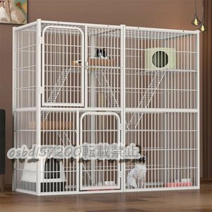  shop manager special selection * cat house cat cage 3 step large cat cage small animals cage steel spacious 142*54*130CM cat cage robust ..... .