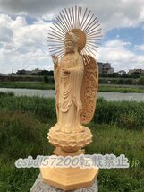 良い品質★精密細工 大型 極上彫　木彫仏像 観音菩薩立像 観世音菩薩像_画像5