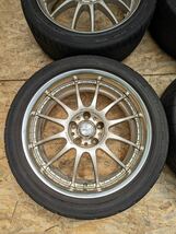 【希少！】WORK XSA戦 XS2 ホイール 18インチ 7.5J+42 PCD114.3 5穴 DUNLOP 225/45 18 アルテッツァ シビック RX-8 インテグラ シルビア_画像2