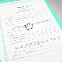 TIFFANY&Co ティファニー ソリティアダイヤモンドリング D 0.23ct F-VS2-EX 4.4g 7.5号 Pt950 ティファニー鑑定書付_画像6