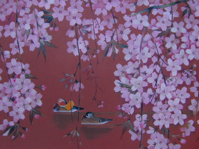 Masao Sekine, [Sakura Year One: The Land of Color], From a rare art book, In good condition, Brand new with high-quality frame, free shipping, cherry blossoms, Painting, Oil painting, Nature, Landscape painting