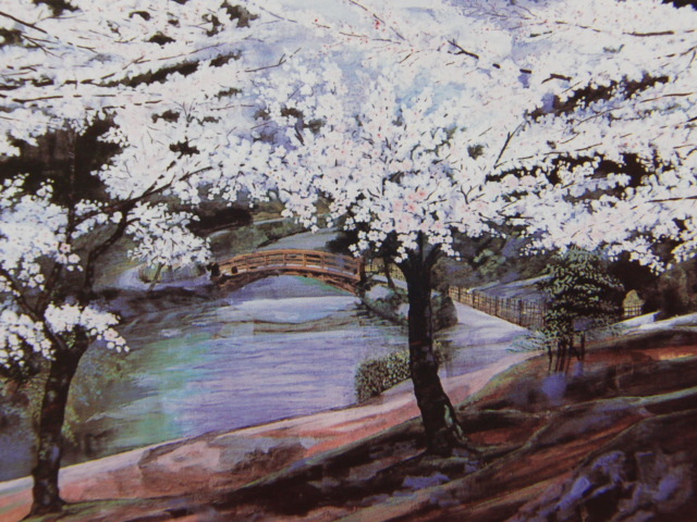 Kaname Nukatani, [Sakura Ran], De un libro de arte raro, En buena condición, Nuevo con marco de alta calidad., envío gratis, Cuadro japonés flor de cerezo., Cuadro, Pintura al óleo, Naturaleza, Pintura de paisaje