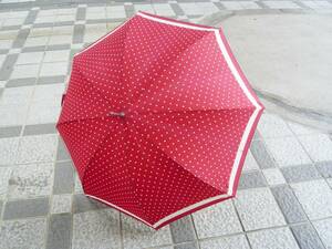 ポロ ラルフローレン 《POLO RALPH LAUREN》　女性用雨傘（赤系／ドット）
