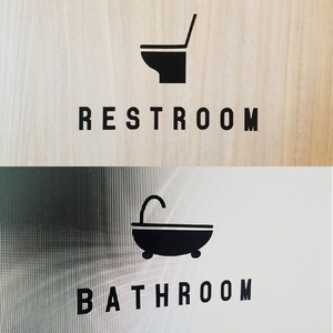  free shipping!! bath place * toilet * door for sticker * bus room * rest room * dressing up * simple * nameplate * monochrome sticker * interior 