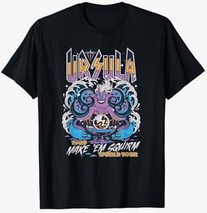 ディズニー ★ ヴィランズ アースラ ブラックA Ｔシャツ M 