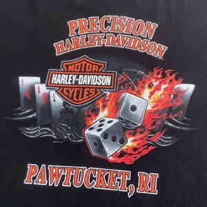 ビッグサイズ Harley-Davidson ハーレーダビッドソン フロントロゴ バックプリント Tシャツ メンズ2XL