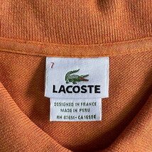 LACOSTE フレンチラコステ 鹿の子 ポロシャツ メンズXL相当_画像5