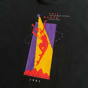 90年代 VAIL INTERNATIONAL DANCE FESTIVAL ダンス イベント アート プリント Tシャツ メンズXL