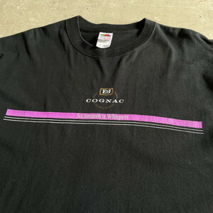 00年代 E&J COGNAC コニャック ブランデー 企業ロゴ アドバタイジング Tシャツ メンズXL