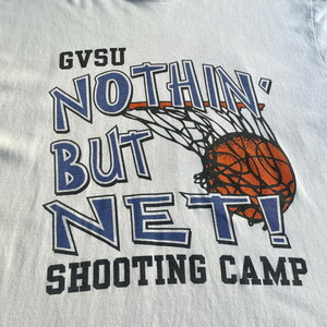 90年代 Reebok リーボック GVSU SHOOTING CAMP カレッジ バスケ プリント Tシャツ メンズL