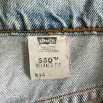 USA製 90年代 Levi's リーバイス 550 RELAXED FIT ワイド バギー デニム ショーツ メンズW34_画像3