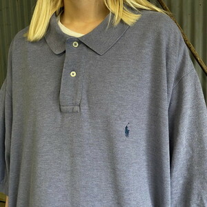 スーパービッグサイズ Polo by Ralph Lauren オールドラルフローレン 鹿の子 ポロシャツ メンズ2XL