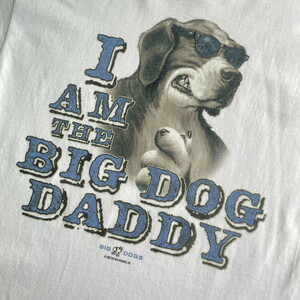 00年代 BIG DOGS ビッグドッグス アニマル バックプリントTシャツ メンズS-M