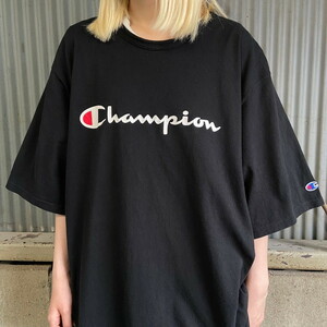 スーパービッグサイズ Champion チャンピオン フロント ロゴプリント Tシャツ メンズ3XL