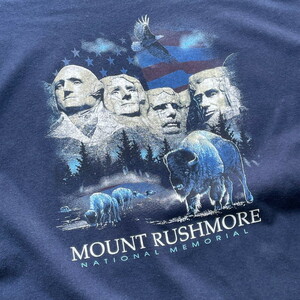 スーパービッグサイズ mount rushmore ラシュモア山国立記念公園 スーベニア プリントTシャツ メンズ4XL