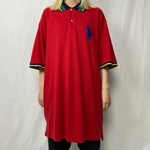 Polo Ralph Lauren ポロラルフローレン ビッグポニー 鹿の子 ポロシャツ メンズXLT_画像3