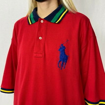 Polo Ralph Lauren ポロラルフローレン ビッグポニー 鹿の子 ポロシャツ メンズXLT_画像1