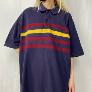 TOMMY HILFIGER トミーヒルフィガー ボーダー ポロシャツ メンズXL