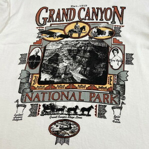 90年代 GRAND CANYON NATIONAL PARK グランドキャニオン スーベニア アートプリント Tシャツ メンズLの画像1