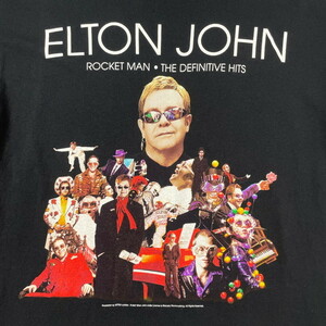 ELTON JOHN エルトンジョン フォトコラージュ アート アーティスト バンドTシャツ メンズXL