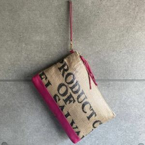  прекрасный товар KISSACOkisakohemp производства клатч бежевый Pink Lady -s ручная сумочка 