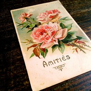 花(4)D59◆エンボス 薔薇 バラ アンティークポストカード フランス ドイツ イタリア イギリス ビンテージ の画像9