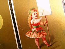 7枚セット◆フランス アンティーク クロモス カード N83 (17)◆少年 少女 子供 楽器 サーカス クロモ カード_画像6