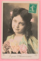 子供 (8) X32◆少女 少年 アンティークポストカード フランス ドイツ ベルギー イタリア イギリス ビンテージ 外国絵葉書_画像2