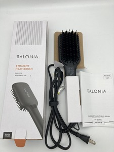 【新品】 SALONIA サロニア ストレート ヒートブラシ ワイドタイプ ブラック 時短ヘアセット