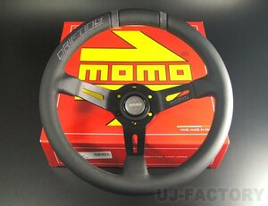 【NEWモデル！正規品】 MOMO ドリフティング 33φ★ブラックレザー/ ブラックステッチ