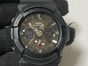 カシオ CASIO Gショック G-SHOCK メタルパーツ アナデジ GA-201-1AJF 展示未使用品