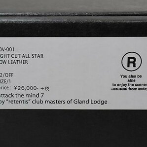 attack the mind 7 ◆ COV-001 カウレザー ハイカットスニーカー オフホワイト サイズ1 スウェード シューズ アタックザマインドセブン D-1の画像10