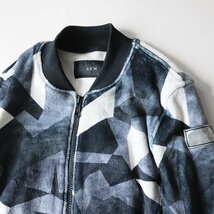 AKM ◆19AW BOMBER ボンバージャケット ブラックカモ Mサイズ ブルゾン ジャージ ストレッチ 起毛 エイケイエム ◆TS18_画像2