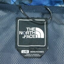 THE NORTH FACE ◆ ウィンドジャケット ブルーカモフラ Lサイズ 裏メッシュ フード内蔵 ウィンドブレーカー ノースフェイス ◆ZX10_画像9