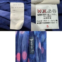 ARMANI JEANS アルマーニジーンズ レディース 38 M程度 袖なし シースルー 紺色 ドット柄 ワンピース_画像10