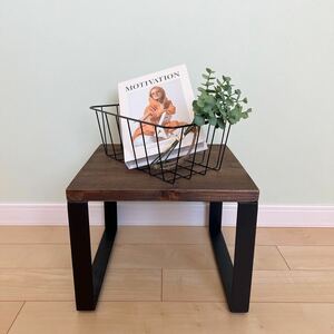 アイアンレッグ テーブル ウッド DIY インダストリアル インテリア ガーデニング 花台 店舗 什器 カフェ カリフォルニア サイドテーブル