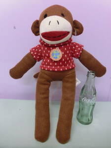 ソックモンキー◇ビンテージ DanDee ぬいぐるみ人形 44cm◇Sock Monkey Doll Stuffed Plush Vintage 猿 ソックスモンキー ダン・ディー製