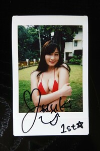 即決 清瀬汐希 DVD 購入特典 直筆サイン入り 現場ビキニチェキ②