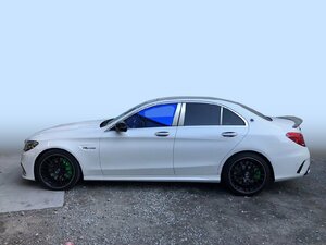 メルセデス　ステンレス　ピラー　送料無料　Ｗ２０５　Ｃ６３ベンツ　６Ｐ ヘアライン　カーパーツ