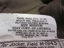 ビンテージ40's●DEADSTOCK U.S.ARMY M-1943フィールドジャケット用フードsize M●230518j1-m-cp-otデッドストック1940s帽子_画像8