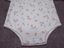 BABY OSHKOSH B'GOSH DEADSTOCKキッズ花柄半袖ロンパースsize 0-3 MONTHS●230628c5-k-all オシュコシュベビー半袖ボディ肌着_画像9