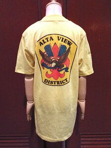 ビンテージ70's●キッズALTA VIEW DISTRICTバックプリントTシャツ黄●230614c1-k-tsh 1970sイーグルボロT半袖トップス