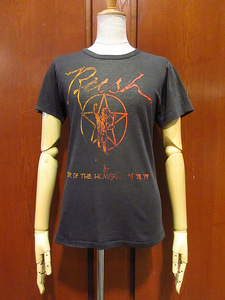 ビンテージ70's●Rush 1978年～1979年ツアーTシャツ黒●230629i3-m-tsh-bnラッシュバンドバンTブラック