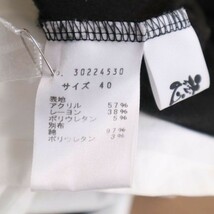 慈雨 ジウ センソユニコ 春夏 ドット切替♪ 変形 アシンメトリー ノースリーブ シャツ ブラウス Sz.40　レディース 日本製　D3T00743_4#A_画像7