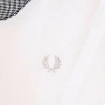 FRED PERRY フレッドペリー 春夏 衿付き風♪ 刺繍 ドルマン 半袖 ドッキング カットソー ワンピース Sz.M　レディース　D3T00888_5#D_画像4